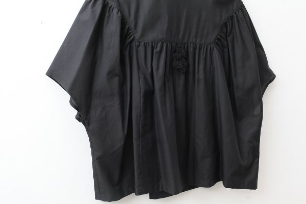 画像7: light wind ヨークギャザーブラウス (AES1428:BK)