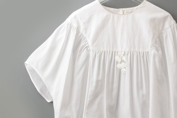 画像4: light wind ヨークギャザーブラウス (AES1428:WH)