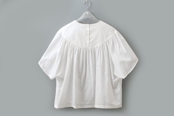 画像2: light wind ヨークギャザーブラウス (AES1428:WH)