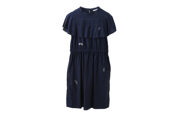 画像1: 子供服 choucho ドレス (AAS1109P:NV) 