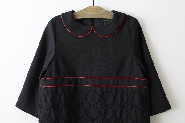 画像3: ○ 子供服 tambourine 丸襟ワンピース (ACS3391P:NV×NV)