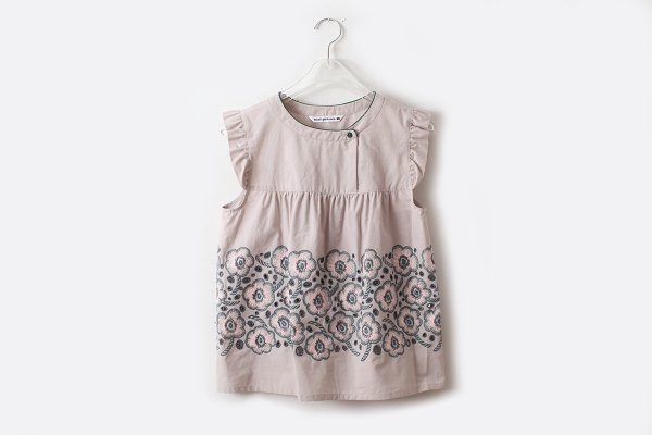 画像1: 子供服 candy flower ノースリーブブラウス (AES1177PD:BG)