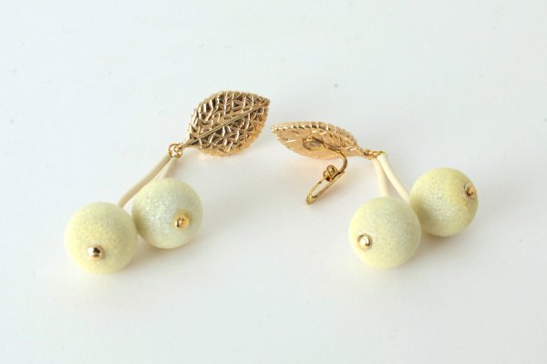 画像3: SALE50%OFF!! France dead stock チェリーイヤリング（WH）