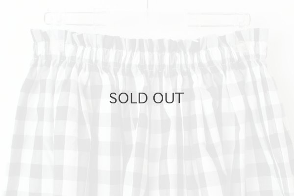 画像3: 再入荷‼︎ 3 ET DEMI original　ギンガムチェック・ギャザーロングスカート （BK/WH)  [3 ET DEMI]