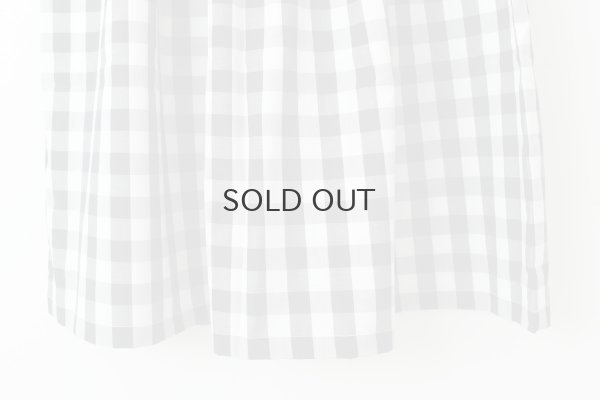 画像4: 再入荷‼︎ 3 ET DEMI original　ギンガムチェック・ギャザーロングスカート （BK/WH)  [3 ET DEMI]