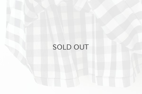 画像5: 再入荷‼︎ 3 ET DEMI original　ギンガムチェック・ギャザーロングスカート （BK/WH)  [3 ET DEMI]