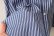 画像7: modern tuck frill volume sleeve blouse (NV×WH) (7)