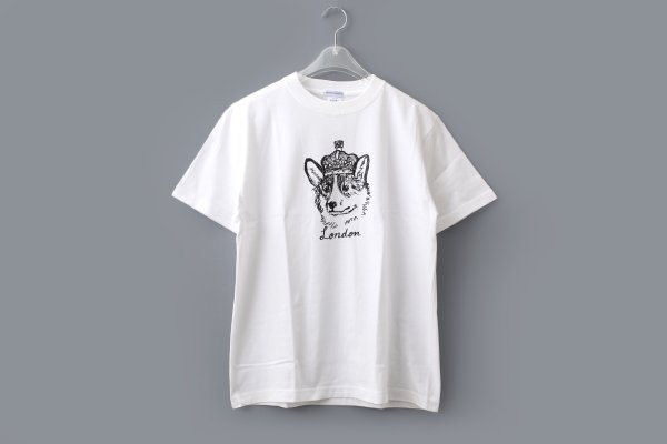 画像1: Souvenir T-Shirts "London" Queen Corgi (WH)
