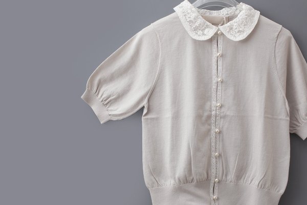 画像3: cotton nylon lace color knit cardigan (IGY)