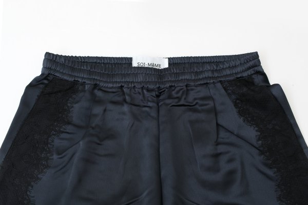 画像3: 【SOI-MeME】eyelash lace satin drawstring pants