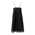 sheer starched cotton 2way cami skirt (BK)