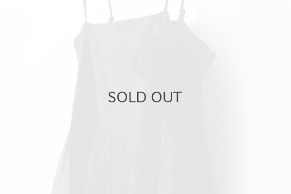 画像5: sheer starched cotton 2way cami skirt (BK)