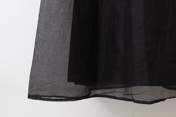 画像8: sheer starched cotton 2way cami skirt (BK)