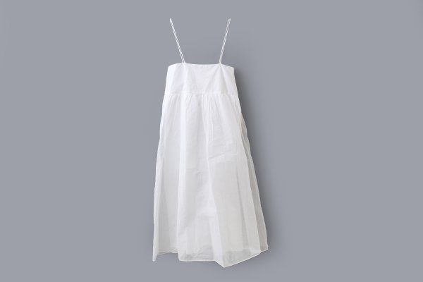 画像1: sheer starched cotton 2way cami skirt (OF)