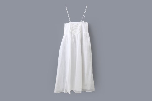 画像2: sheer starched cotton 2way cami skirt (OF)