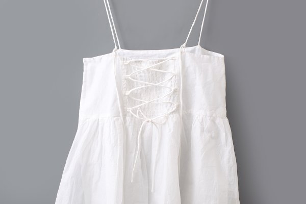 画像5: sheer starched cotton 2way cami skirt (OF)