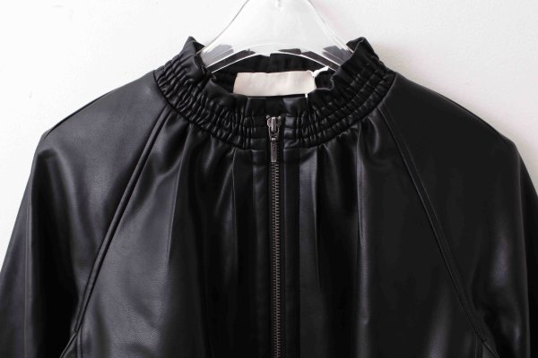 画像4: soft eco-leather blouson (BK)