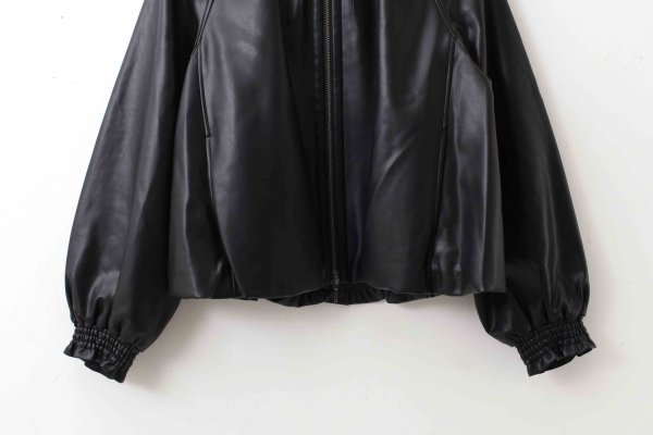 画像5: soft eco-leather blouson (BK)
