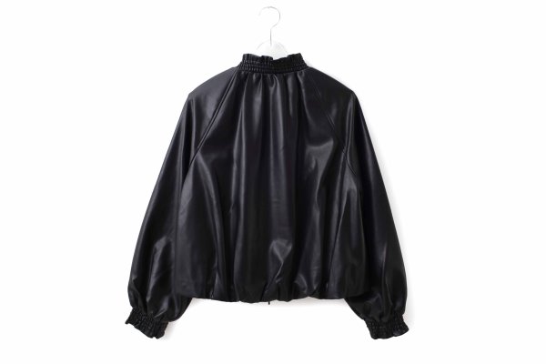 画像9: soft eco-leather blouson (BK)
