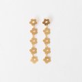 FLOWER - ETCHED METAL EARRINGS 5-PIECE
