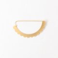 SEMICIRCULAR - ETCHED METAL BROOCH