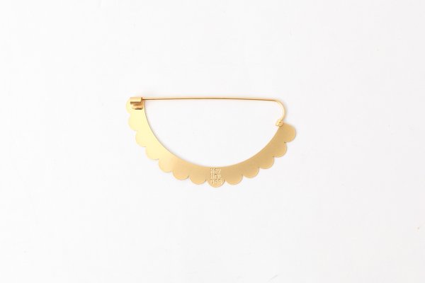 画像3: SEMICIRCULAR - ETCHED METAL BROOCH