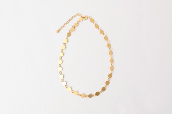 画像1: CIRCLE - ETCHED METAL NECKLACE