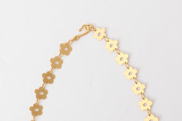 画像2: FLOWER - ETCHED METAL NECKLACE