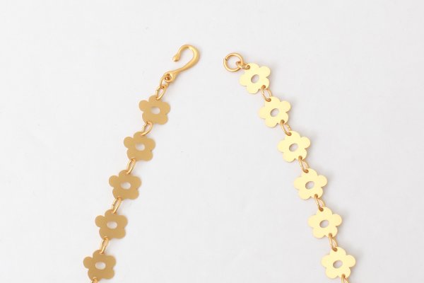 画像3: FLOWER - ETCHED METAL NECKLACE