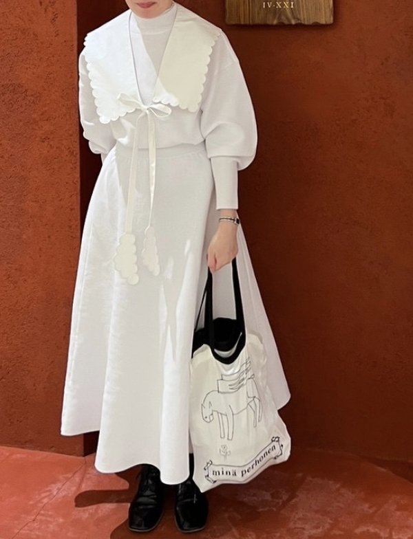 画像12: 別注!! AMOSSAミラノリブ フレアスカート (BK:20)