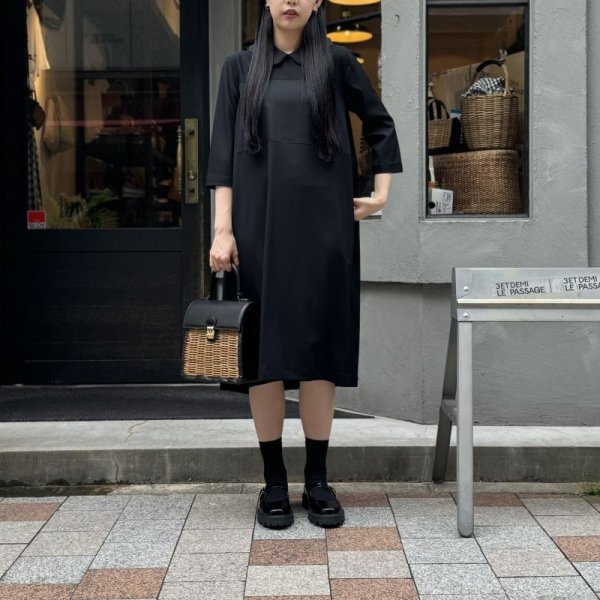 画像14: ウールギャバ後染ワンピース (BK)