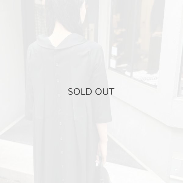 画像15: ウールギャバ後染ワンピース (BK)