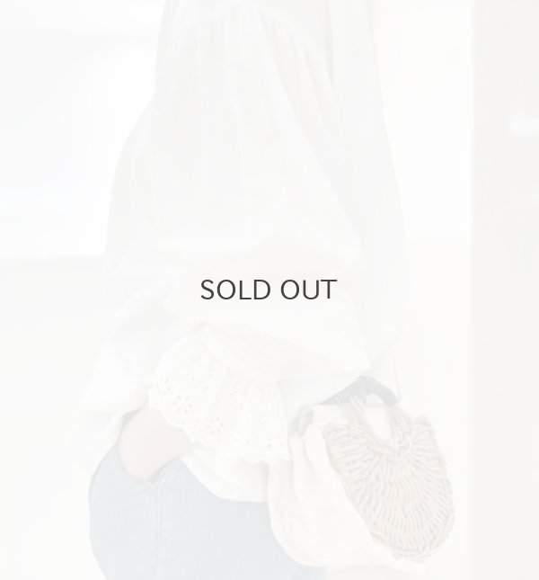 画像21: 別注!! 100/2 ブロードレースブラウス (WH)