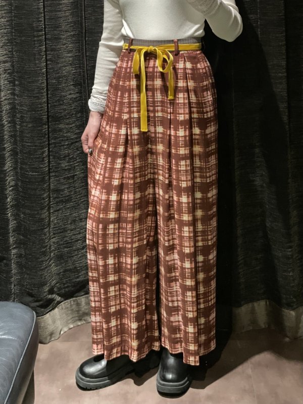 画像16: SALE30%OFF!! shadow check print pants (BR)