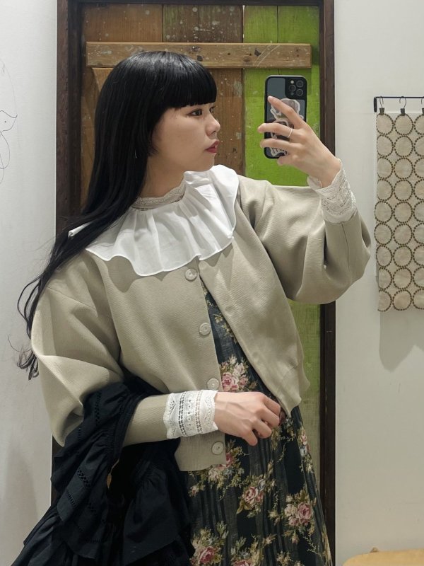 画像11: 別注!! AMOSSAミラノリブ BIGパフスリーブカーディガン (SG:90)