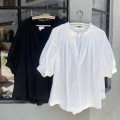 綿ジョーゼット×キュプラタフタブラウス 