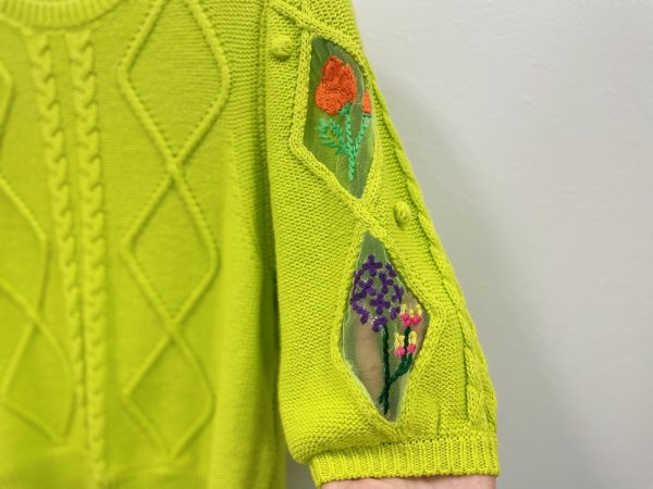 画像4: SALE20%OFF!! フラワー刺繍プルオーバー (LGR)