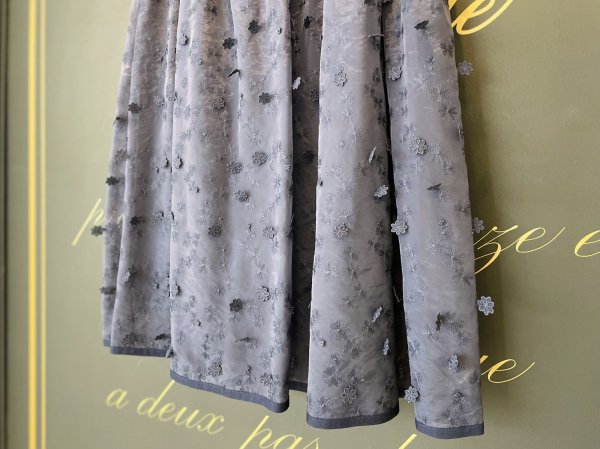 画像6: SALE40%OFF!! フラワーオーガンジースカート