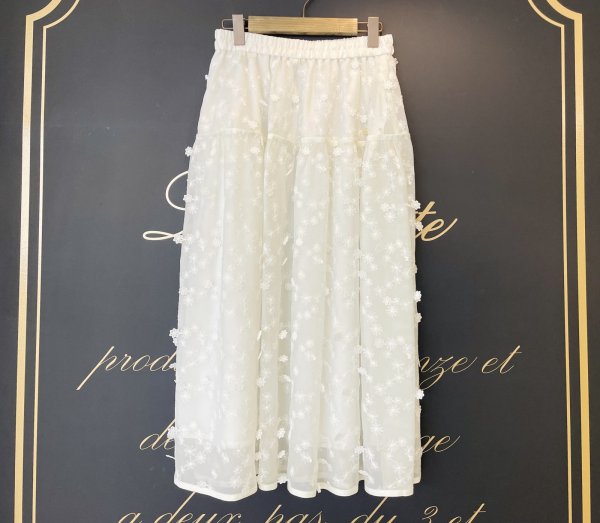 画像7: SALE40%OFF!! フラワーオーガンジースカート