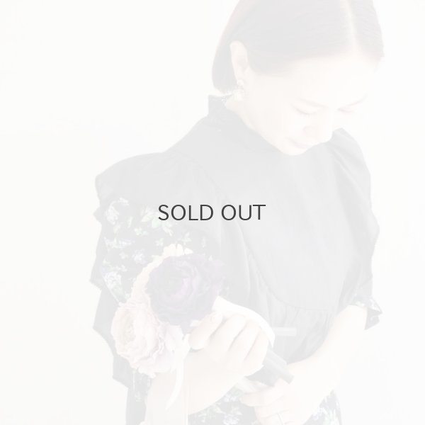 画像19: 別注!! Silk Pin Tuck RuffleCollar (BK)