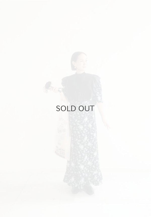 画像21: 別注!! Silk Pin Tuck RuffleCollar (BK)