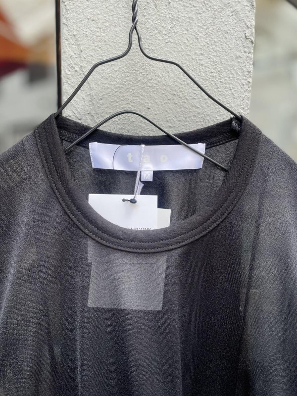 画像2: エステルトリコット×ナイロンチュールカットソー (BK)