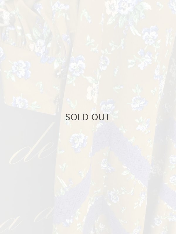 画像2: 別注!! print gather dress (BR)