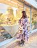 画像3: 別注!! print gather dress (BR) (3)