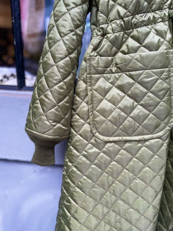 画像3: エステルタフタキルティングノーカラーコート(KH)