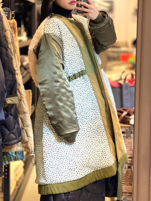 画像8: エステルタフタキルティングノーカラーコート(KH)