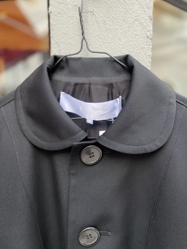 画像2: ウールギャバ後染コート(BK)