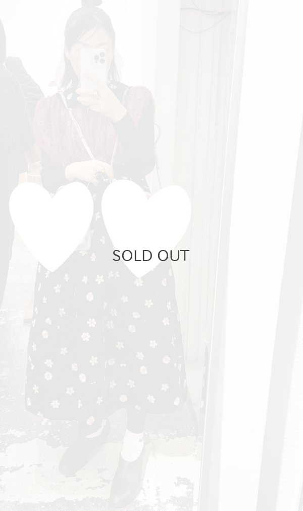 画像20: ナイロンチュールプリント×エステルベルベット刺繍ブラウス (TQ)