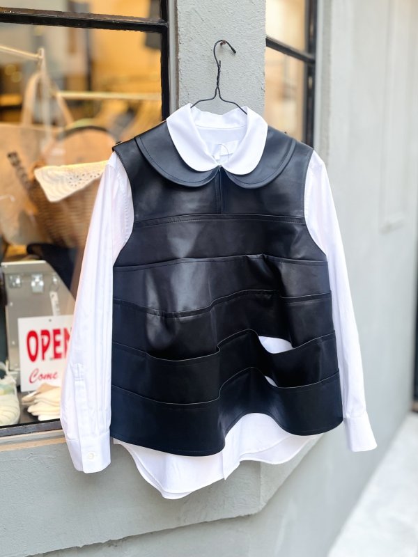 画像6: エステルサテンチンツ加工ベスト(BK)