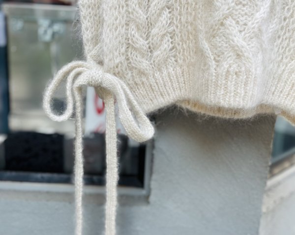 画像4: BOTONER モヘヤアラン柄 フード付きベスト (IV)